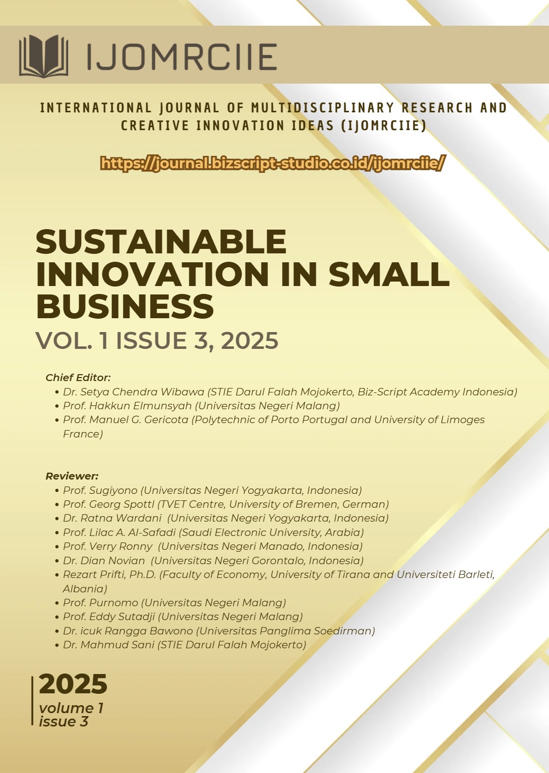 					View Vol. 1 No. 3 (2025): Sustainable Innovation in Small Business
				